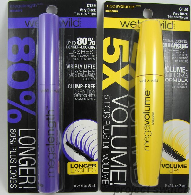 wet n wild megavolume megalength mascaras